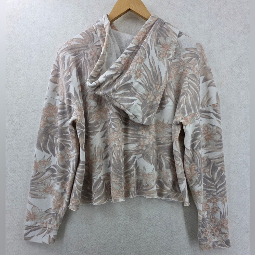 Ron Jon Surf Shop Cropped Tropical Leaf Hoodie Boxy Fit Wome's Size Medium - Picture 7 of 10